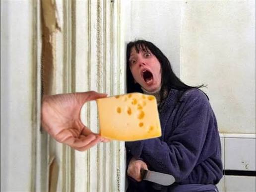 Cheese meme referencing casomorphins in the Louisiana hearing