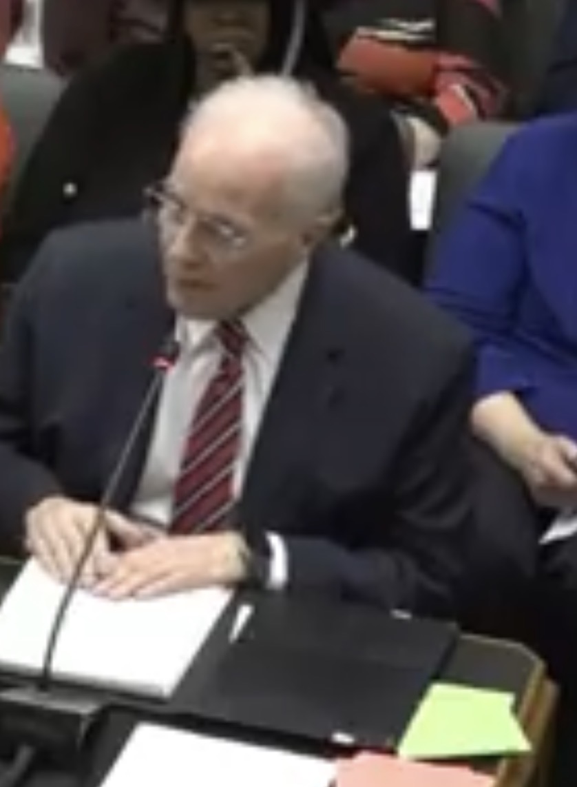 Mac Haddow testifying in Louisiana