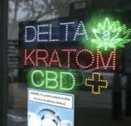 Kratom products in a store