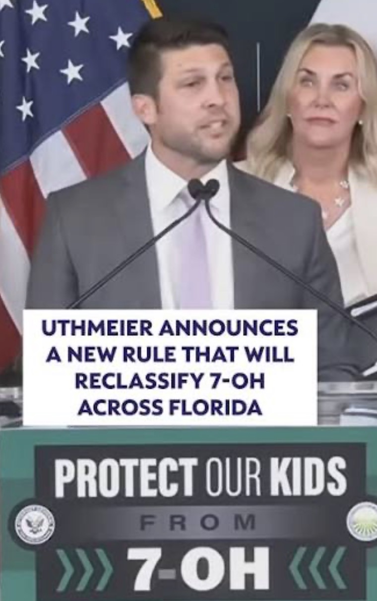 Florida Attorney General James Uthmeier and Florida kratom 7-OH policy
